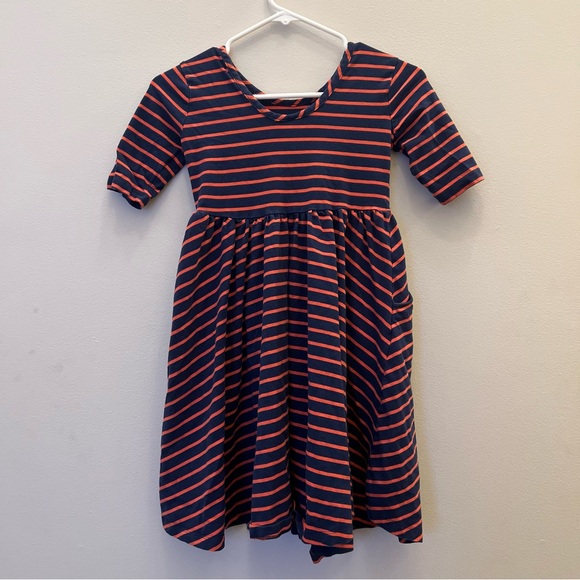 Hanna Anderson Dress Girls 8 Stripped - Picture 4 of 7